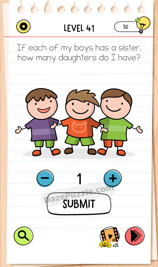 Brain Test Level 41 - Step 1
