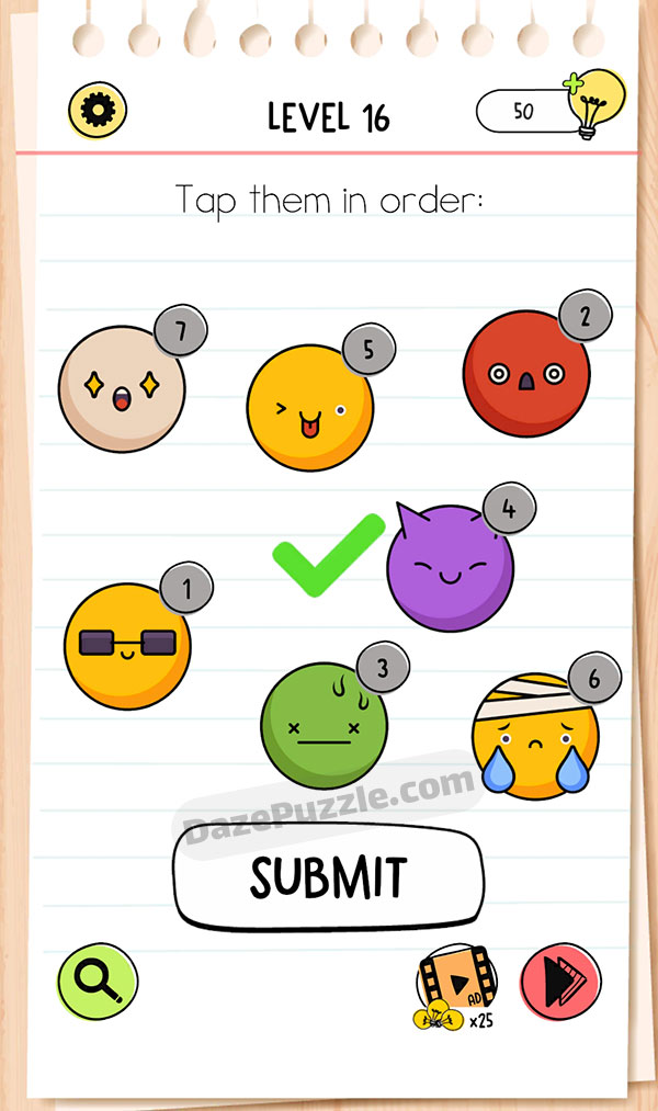 Brain Test Level 16 - Step 1