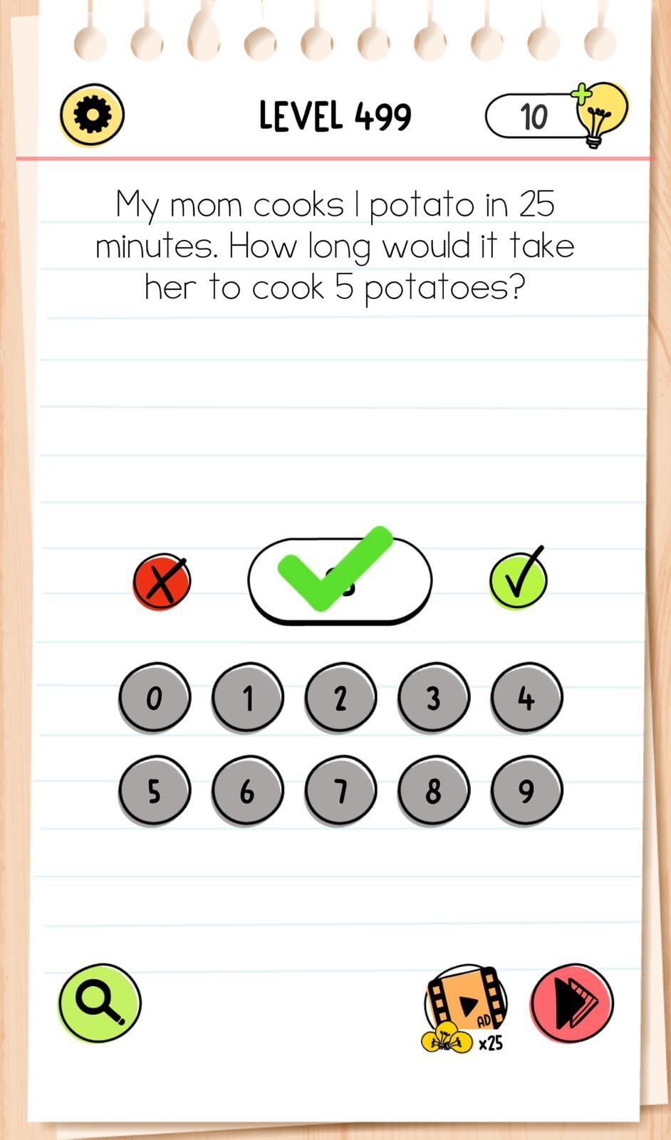 Brain Test Level 499 - Step 1