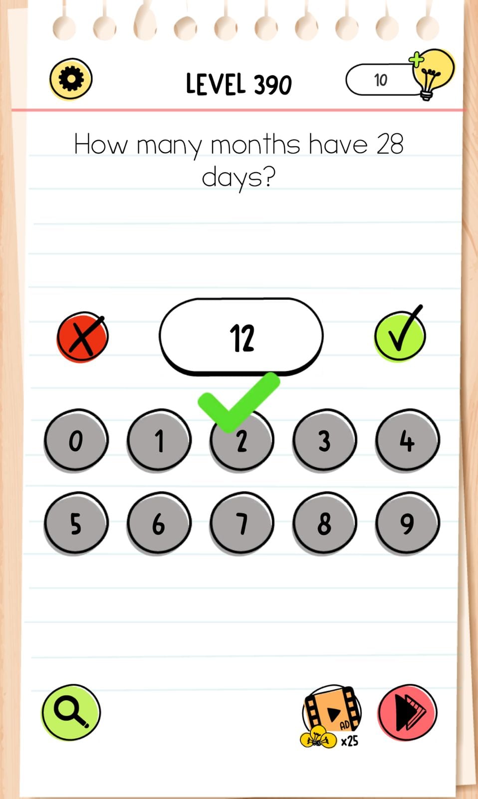 Brain Test Level 390 - Step 1