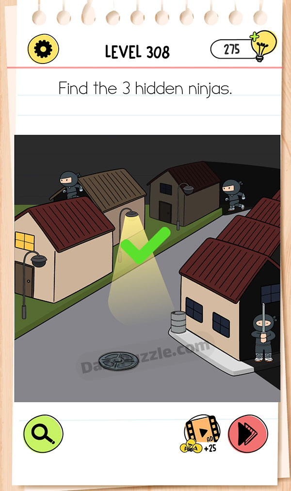 Brain Test Level 308 - Step 1