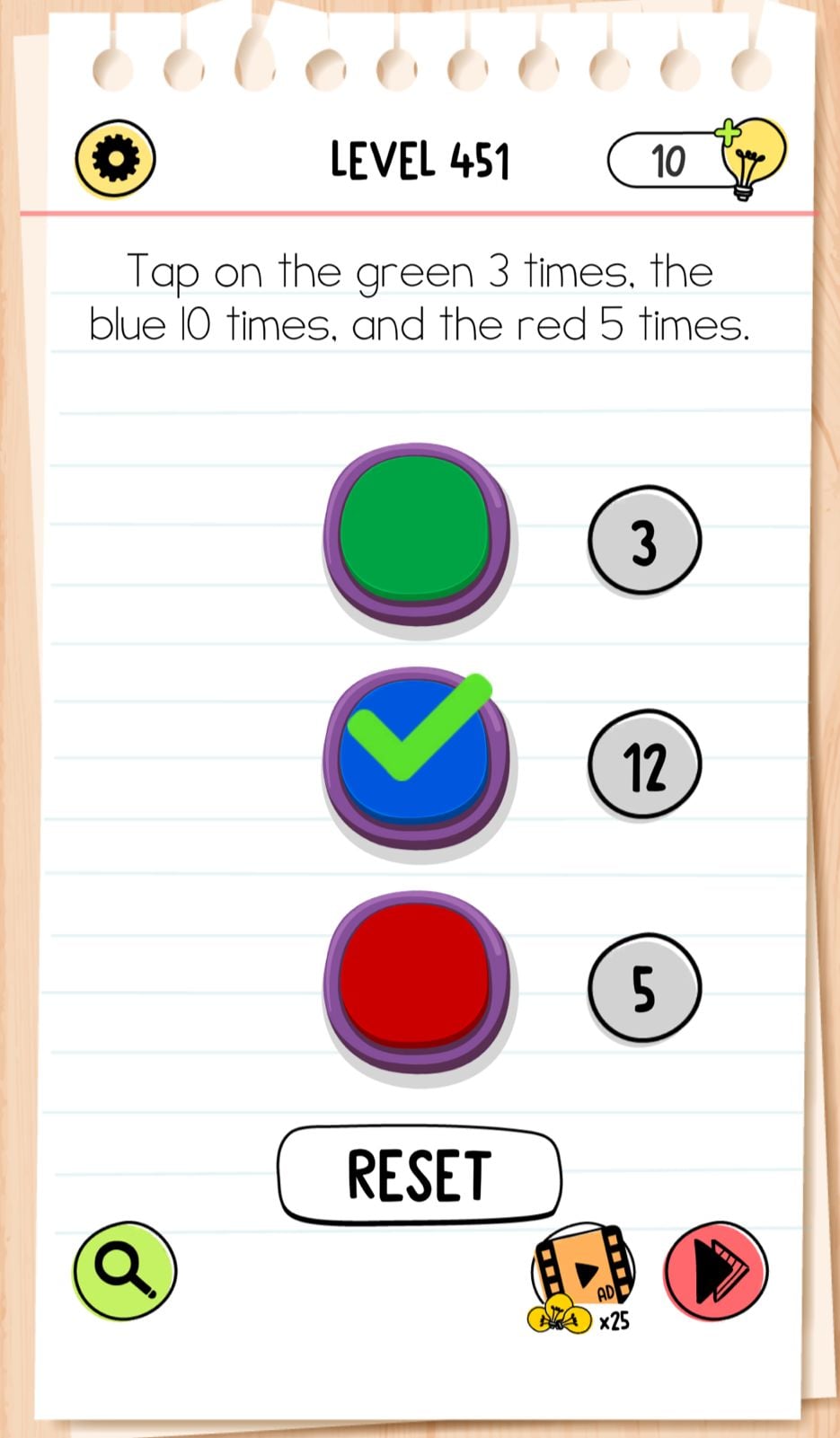 Brain Test Level 451 - Step 1