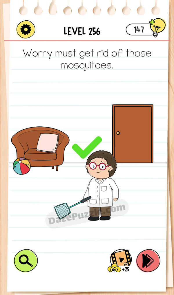 Brain Test Level 256 - Step 1