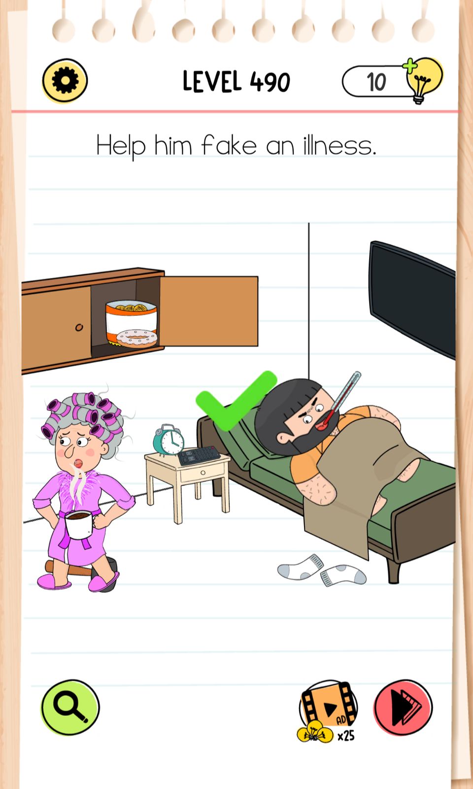 Brain Test Level 490 - Step 1