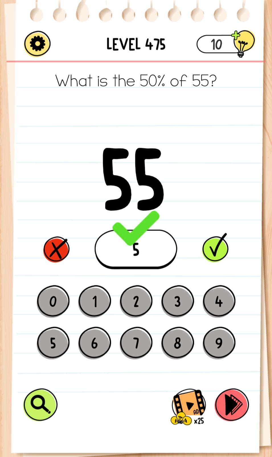 Brain Test Level 475 - Step 1