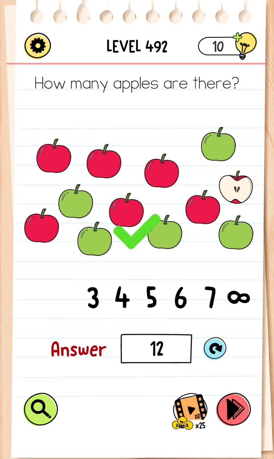 Brain Test Level 492 - Step 1