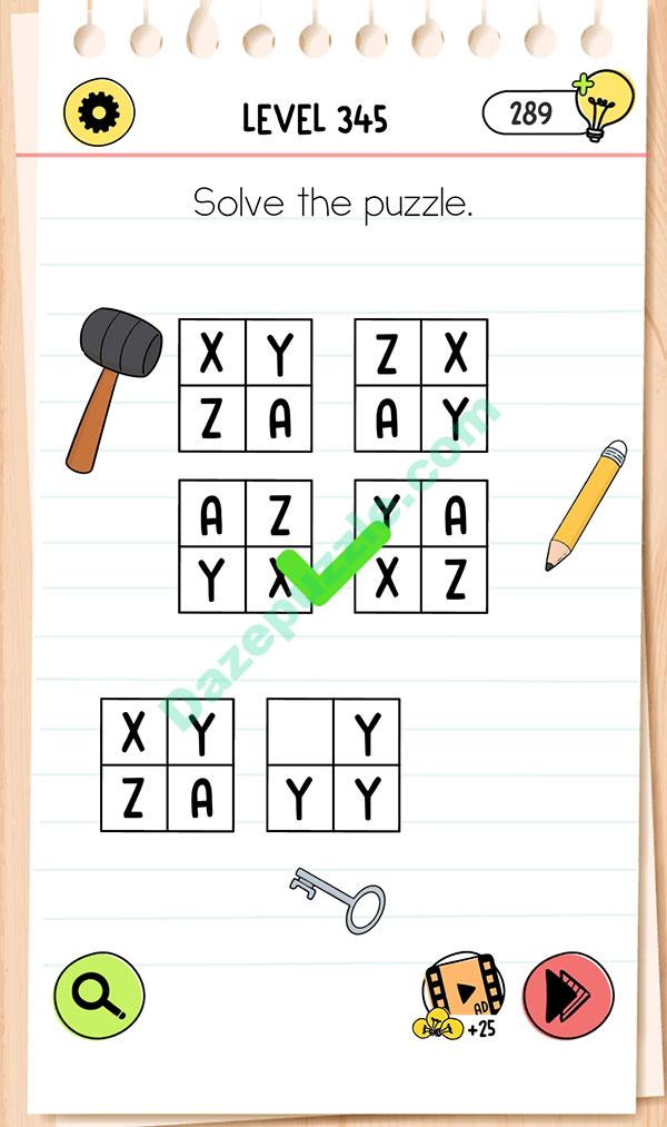 Brain Test Level 345 - Step 1