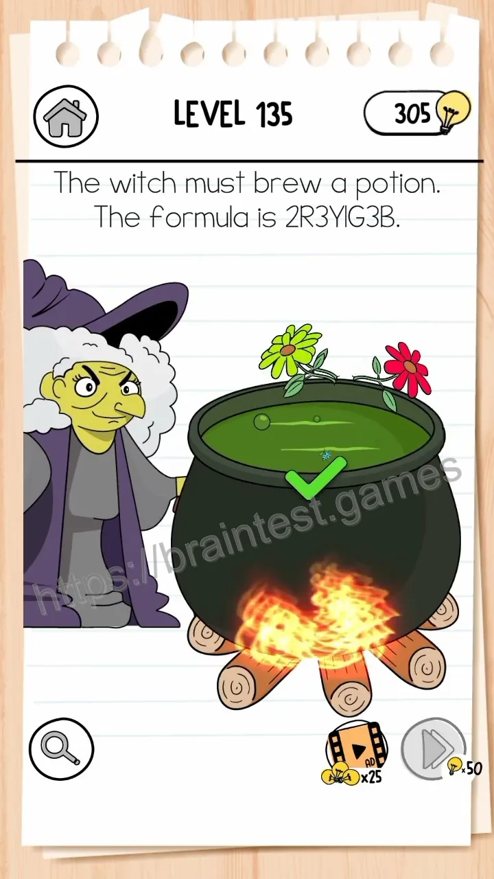 Brain Test Level 135 - Step 2