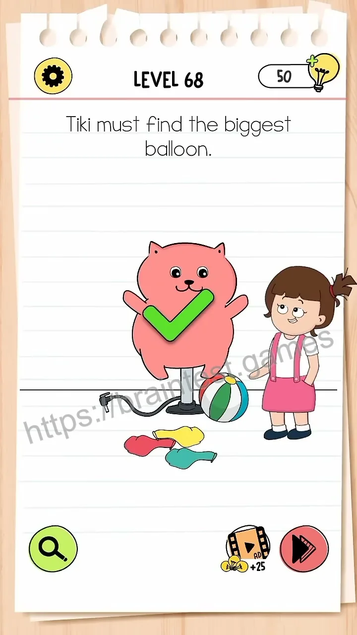 Brain Test Level 68 - Step 2
