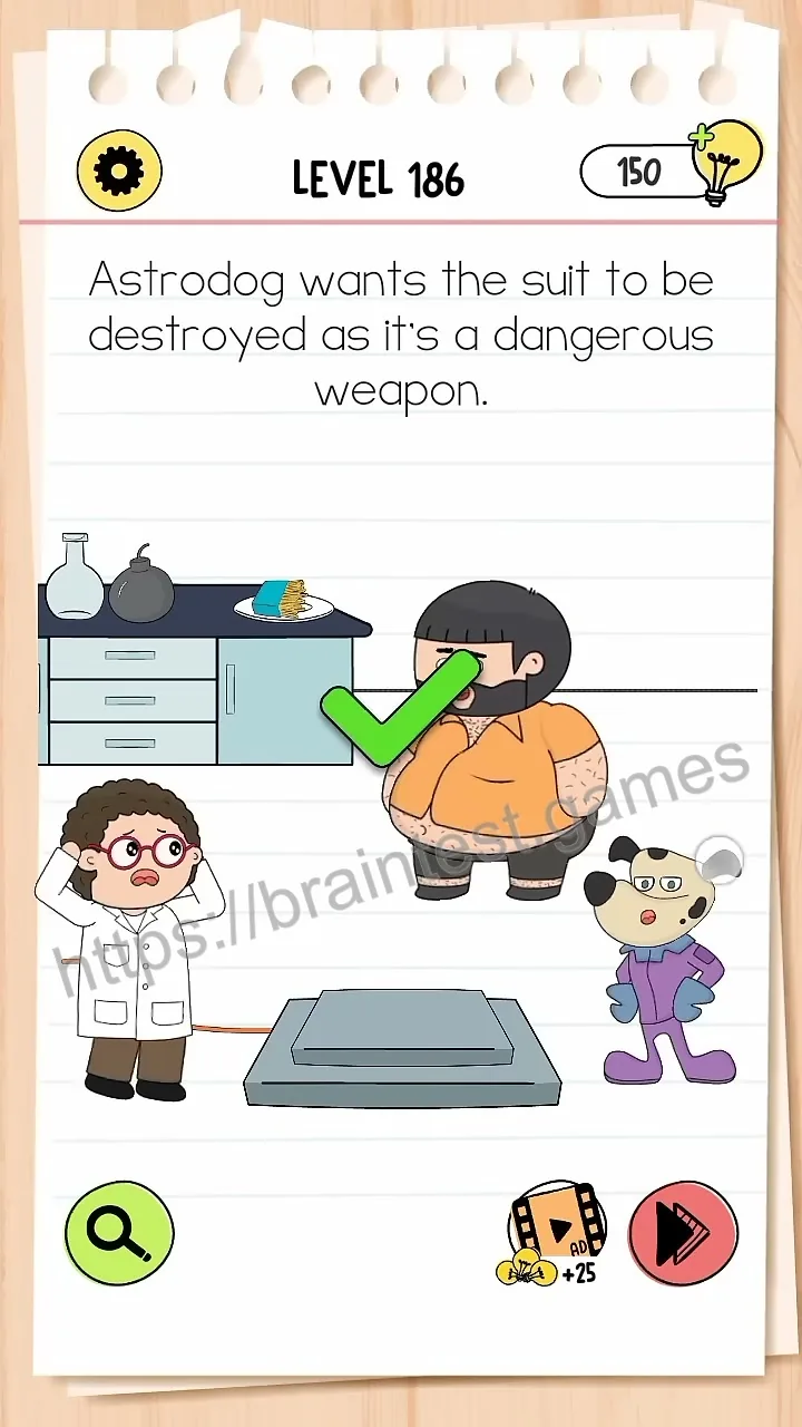 Brain Test Level 186 - Step 2