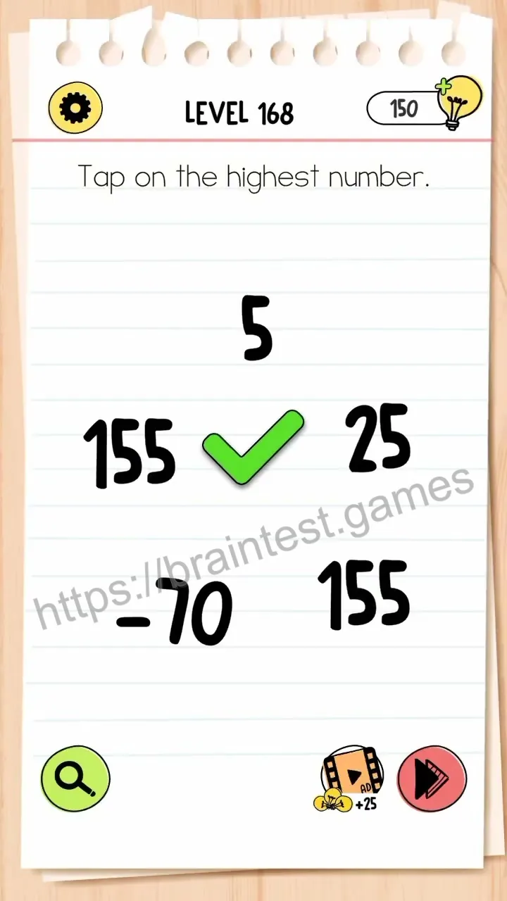 Brain Test Level 168 - Step 2