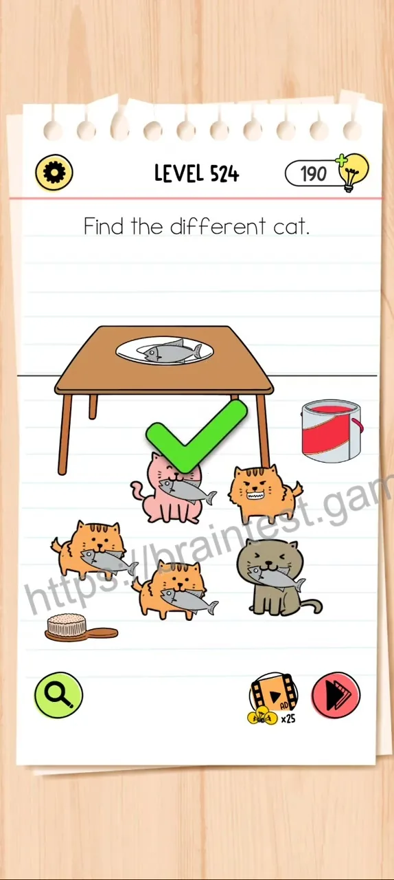 Brain Test Level 524 - Step 1