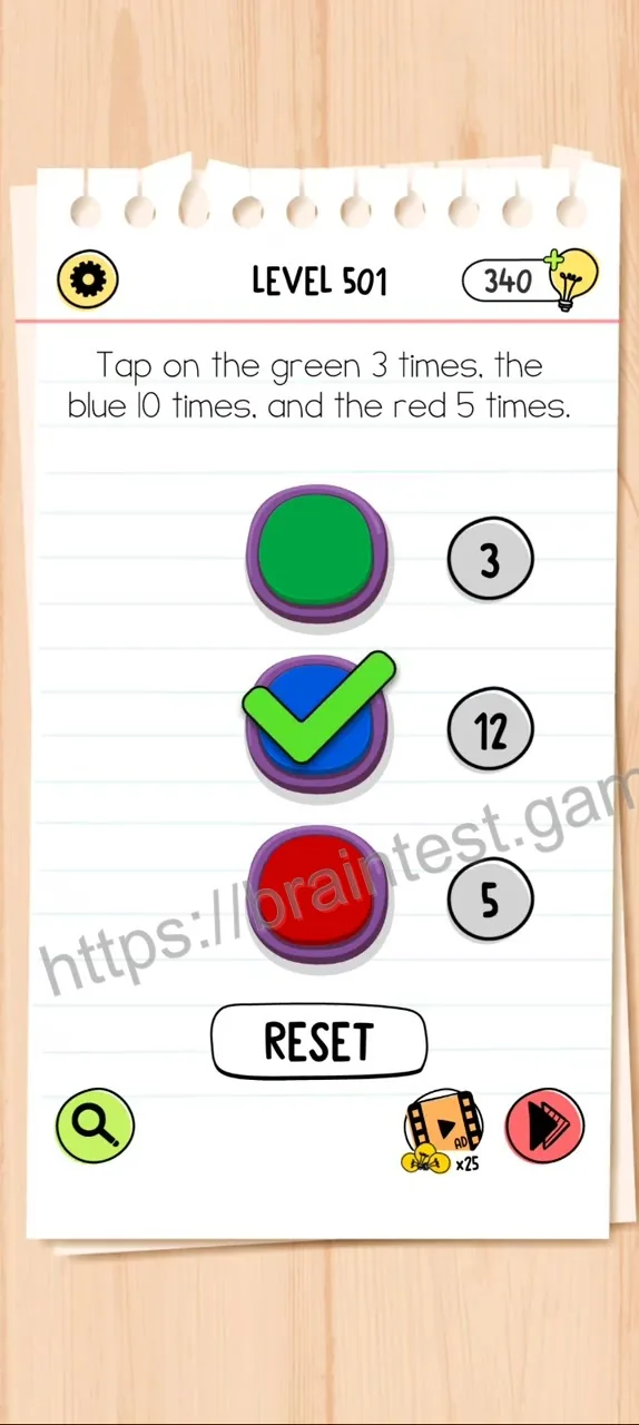 Brain Test Level 501 - Step 2