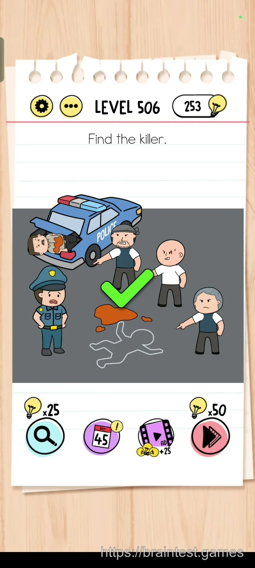 Brain Test Level 506 - Step 2