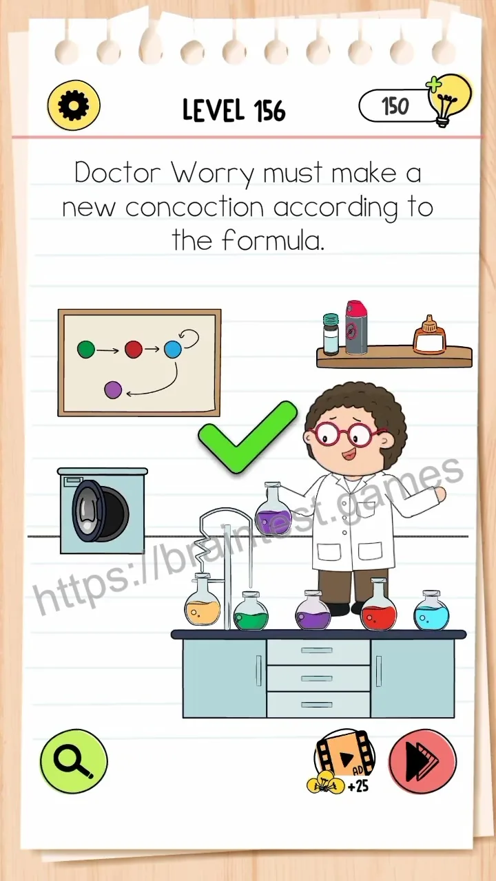 Brain Test Level 156 - Step 2