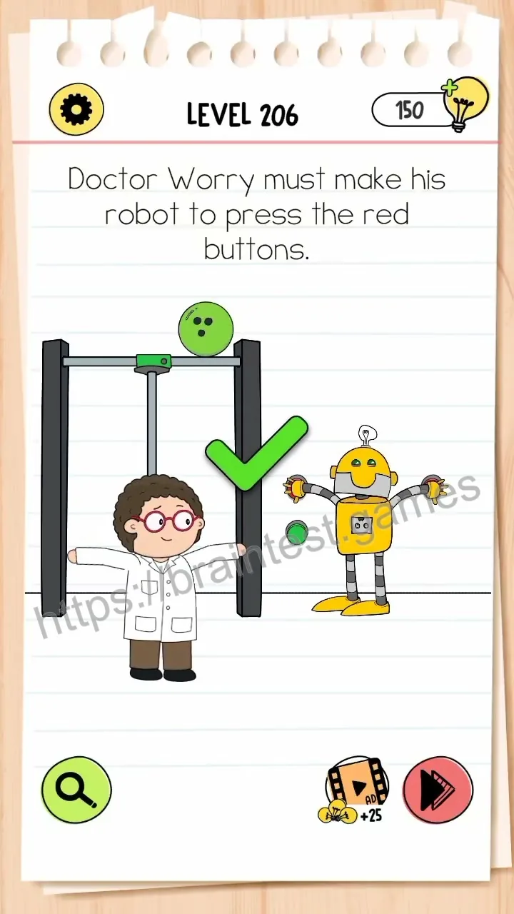 Brain Test Level 206 - Step 2