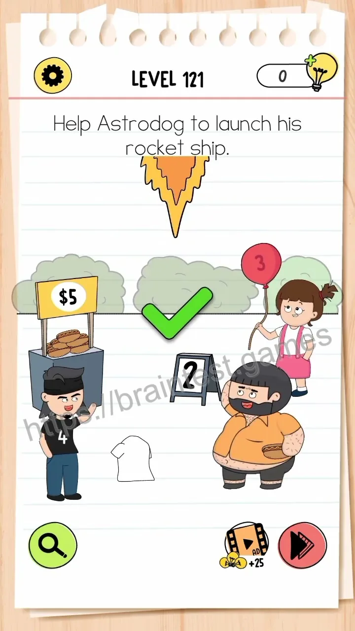Brain Test Level 121 - Step 2