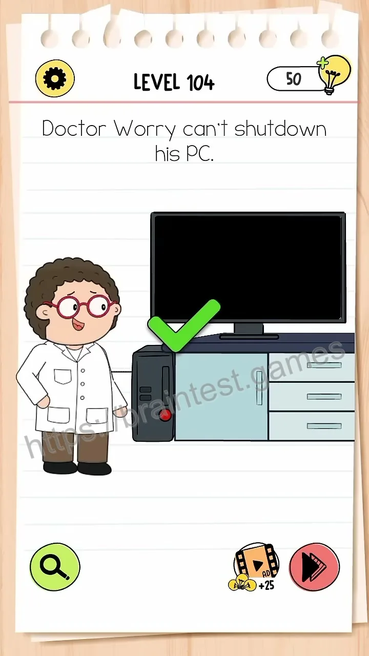 Brain Test Level 104 - Step 2