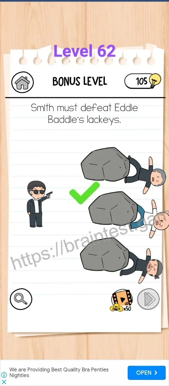 Brain Test Level 62 - Step 2