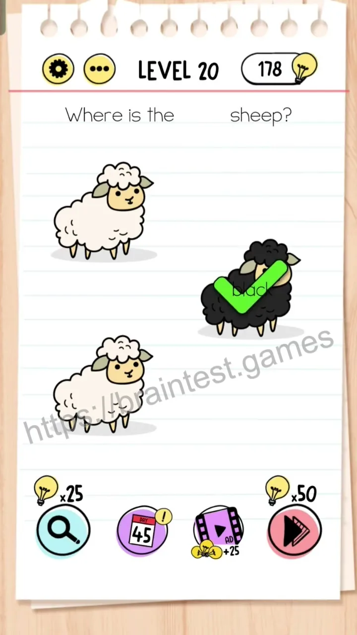 Brain Test Level 20 - Step 2