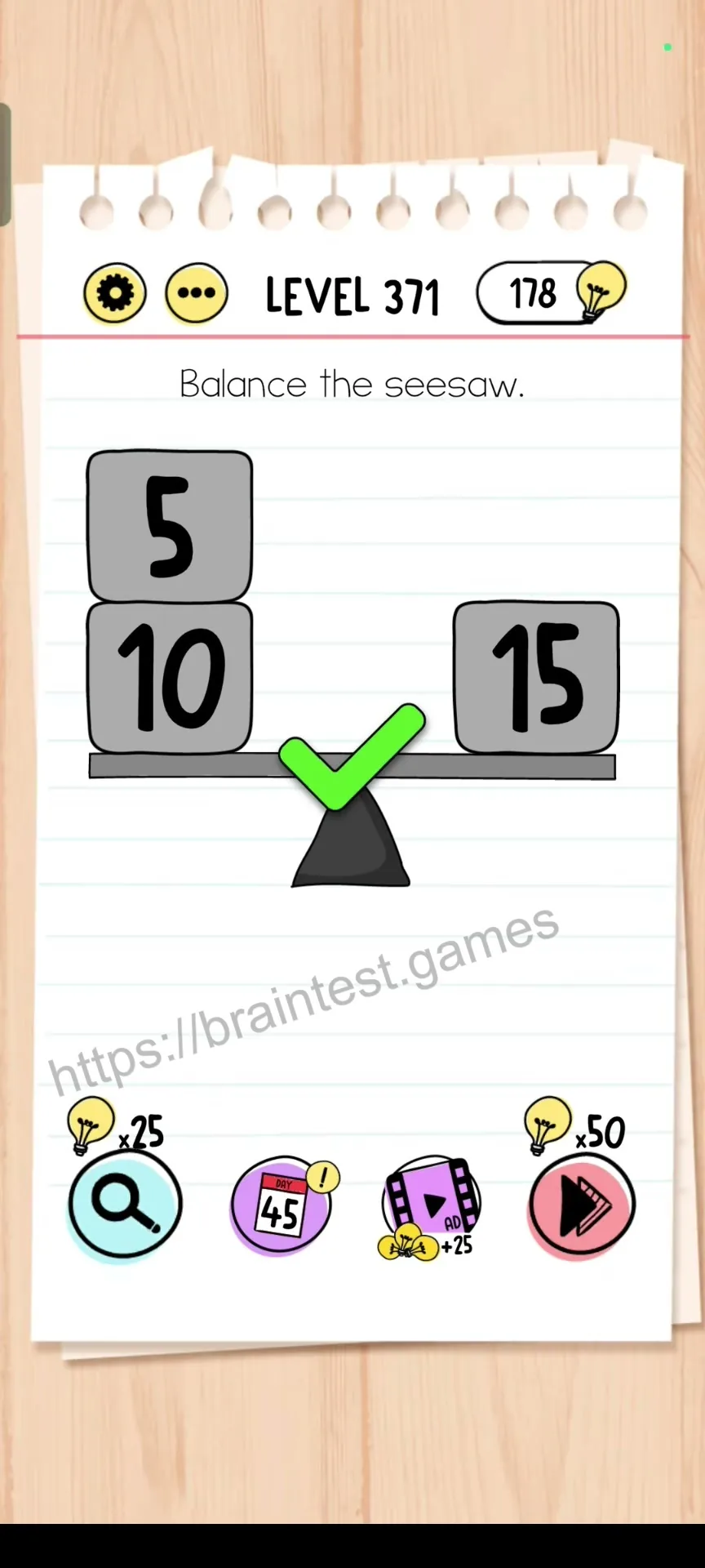 Brain Test Level 371 - Step 2
