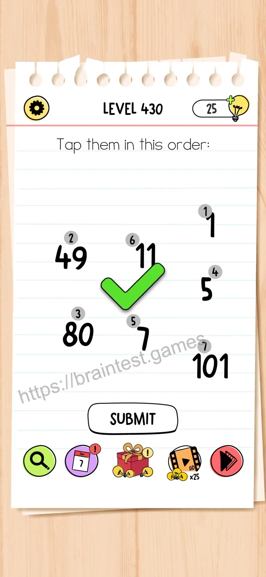 Brain Test Level 430 - Step 2