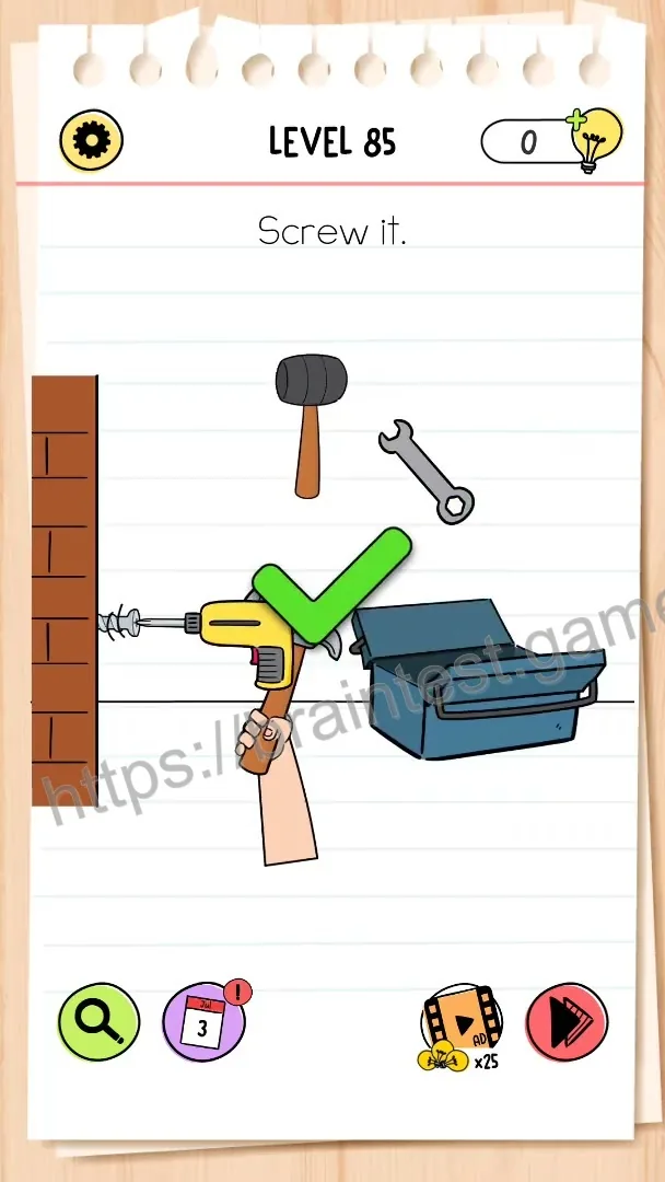 Brain Test Level 85 - Step 2