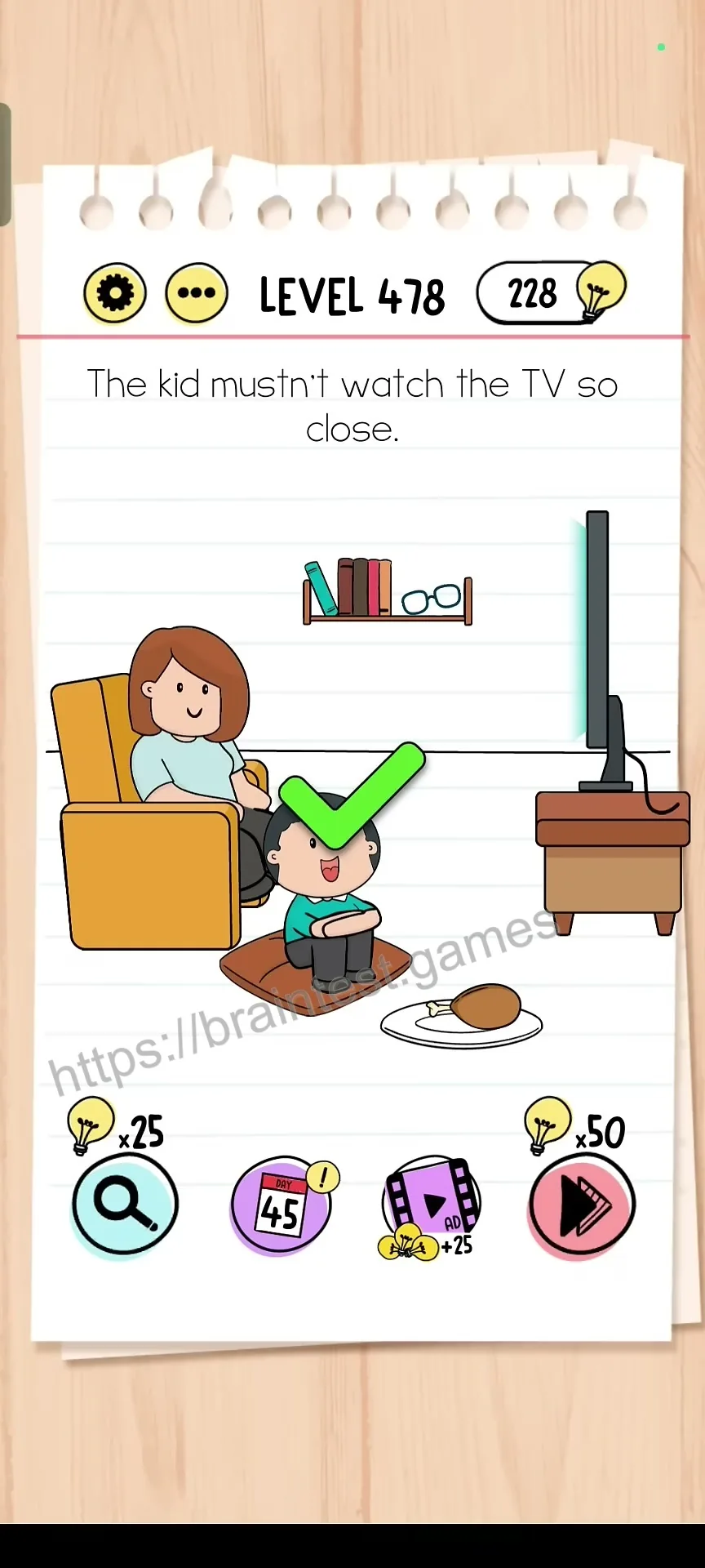 Brain Test Level 478 - Step 2
