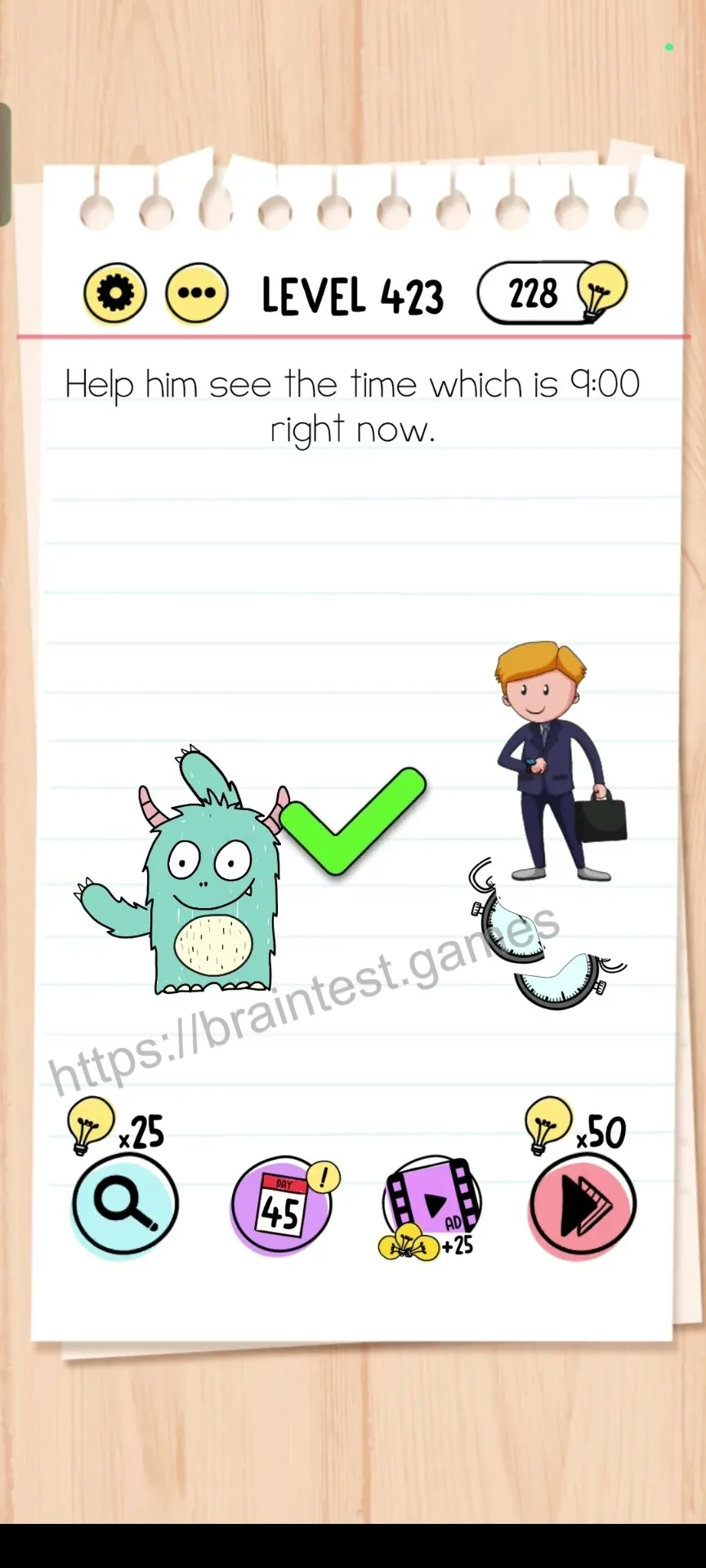 Brain Test Level 423 - Step 2