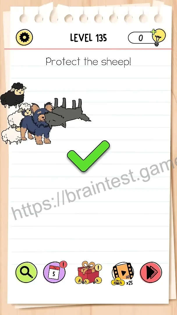 Brain Test Level 135 - Step 2