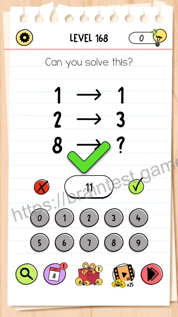 Brain Test Level 168 - Step 2
