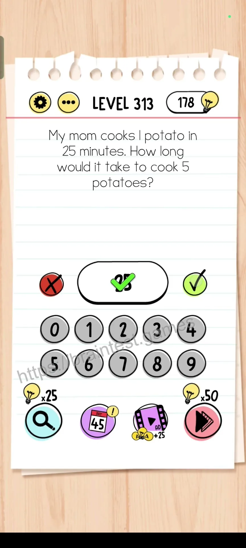 Brain Test Level 313 - Step 1
