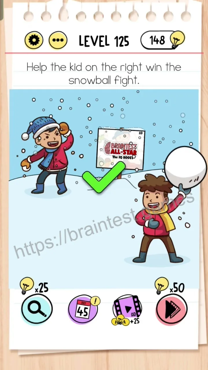 Brain Test Level 125 - Step 2