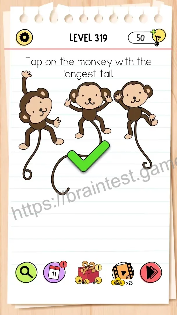 Brain Test Level 319 - Step 2