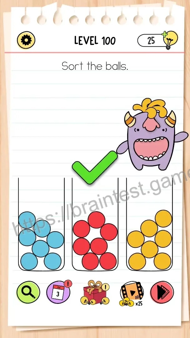 Brain Test Level 100 - Step 2