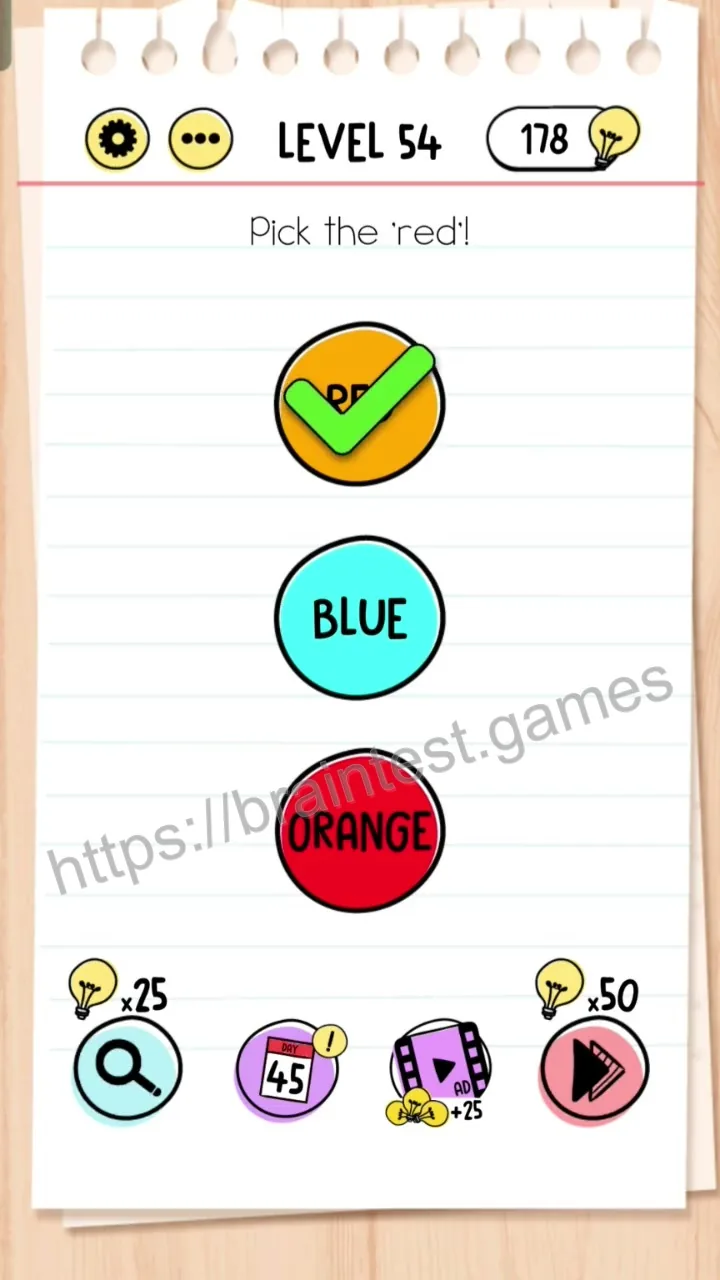 Brain Test Level 54 - Step 2