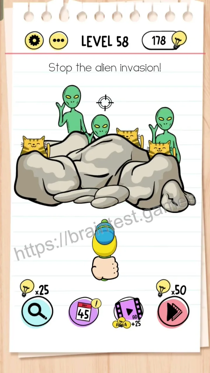 Brain Test Level 58 - Step 1