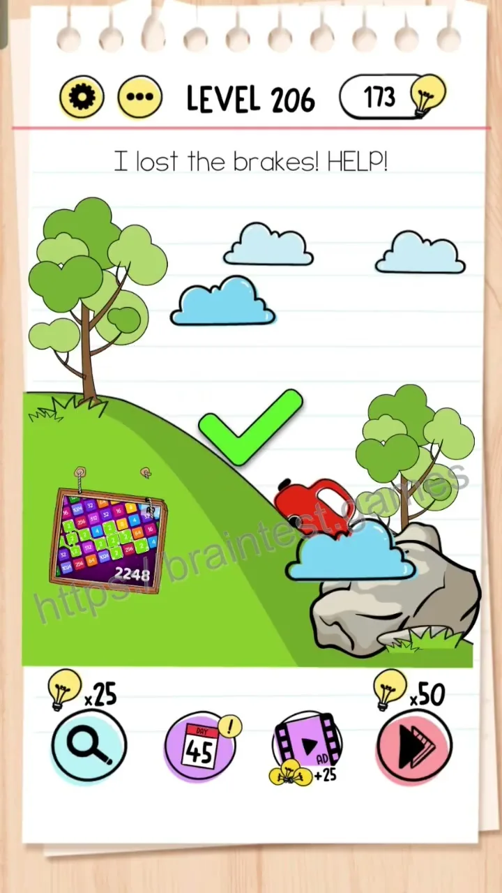 Brain Test Level 206 - Step 2