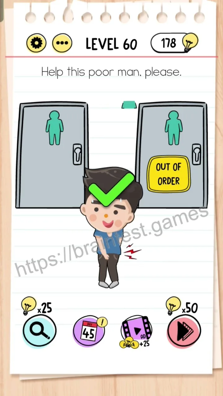 Brain Test Level 60 - Step 2
