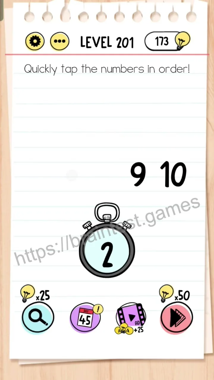 Brain Test Level 201 - Step 1