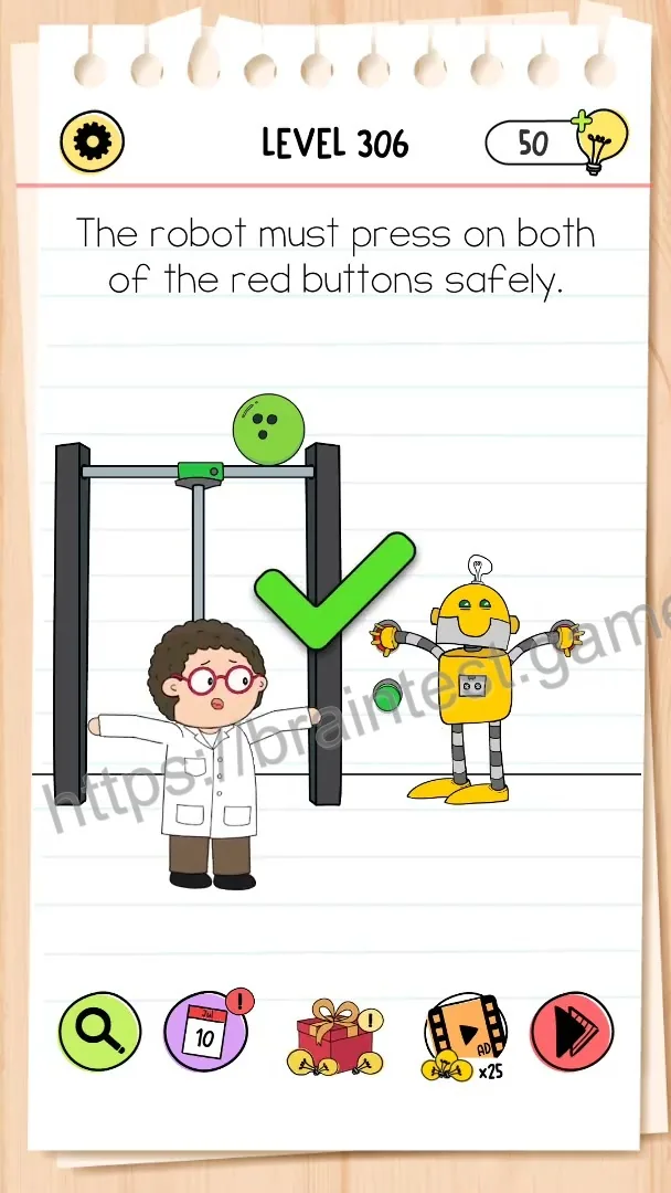 Brain Test Level 306 - Step 2