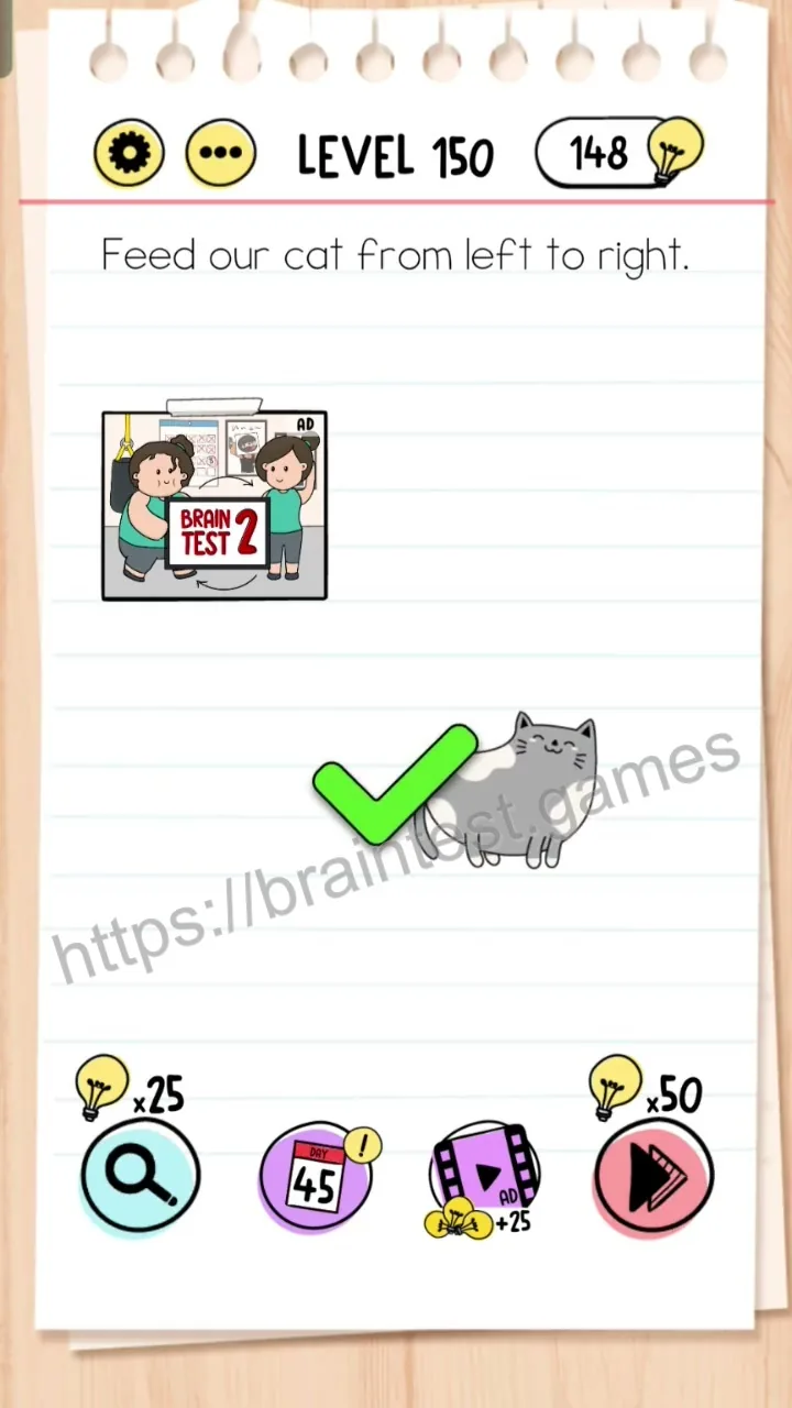 Brain Test Level 150 - Step 2