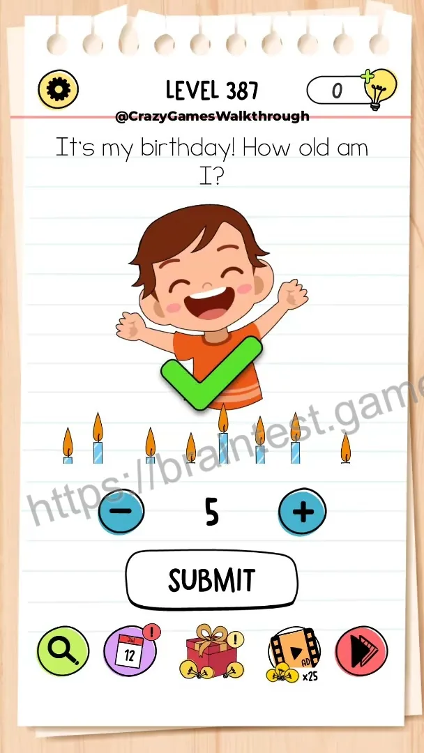 Brain Test Level 387 - Step 2