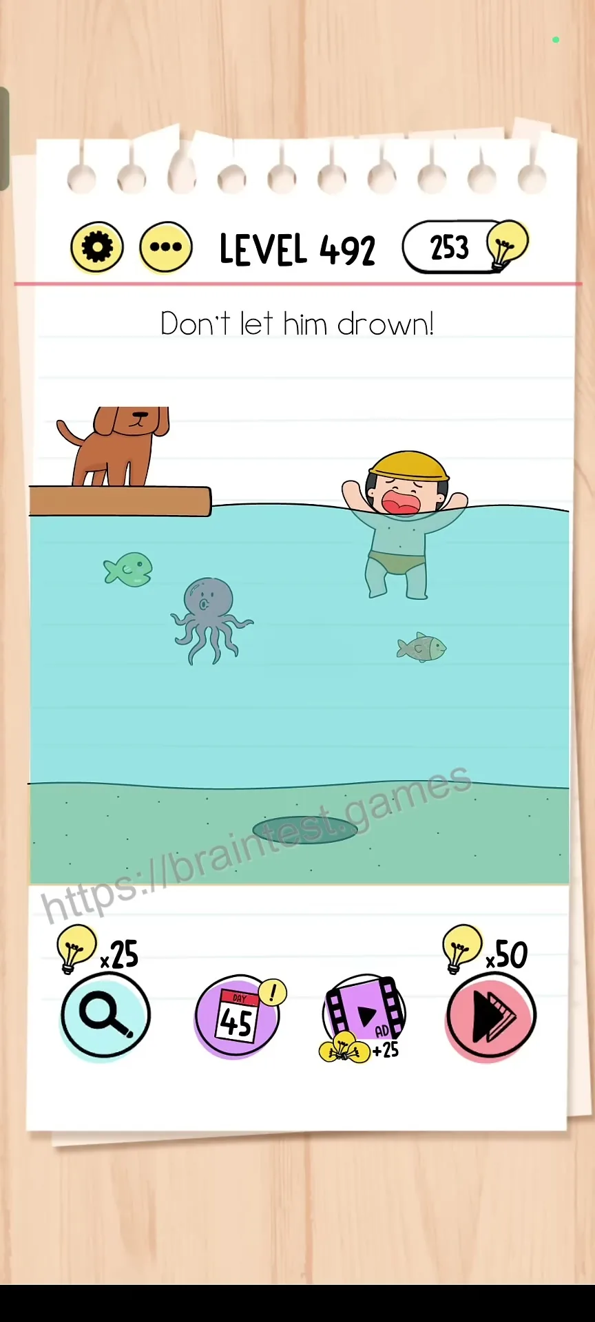 Brain Test Level 492 - Step 1