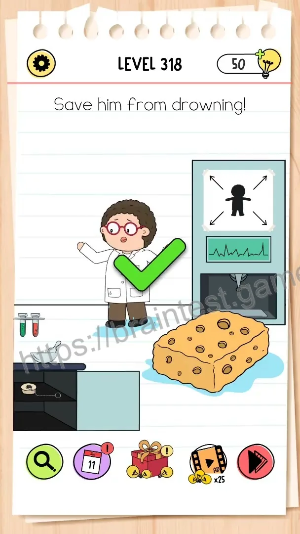 Brain Test Level 318 - Step 2