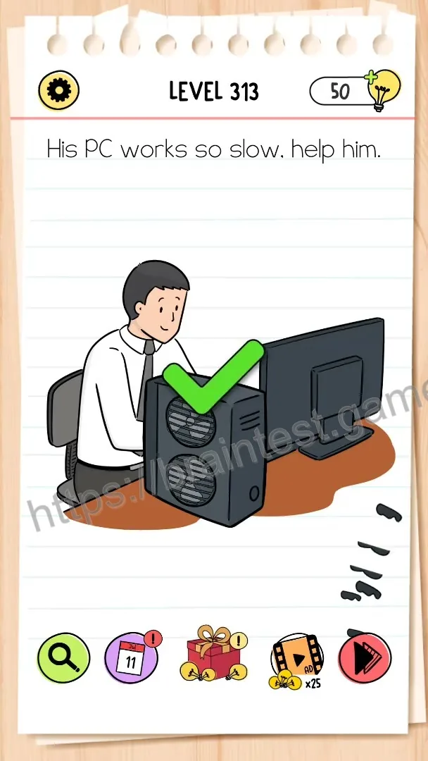 Brain Test Level 313 - Step 2