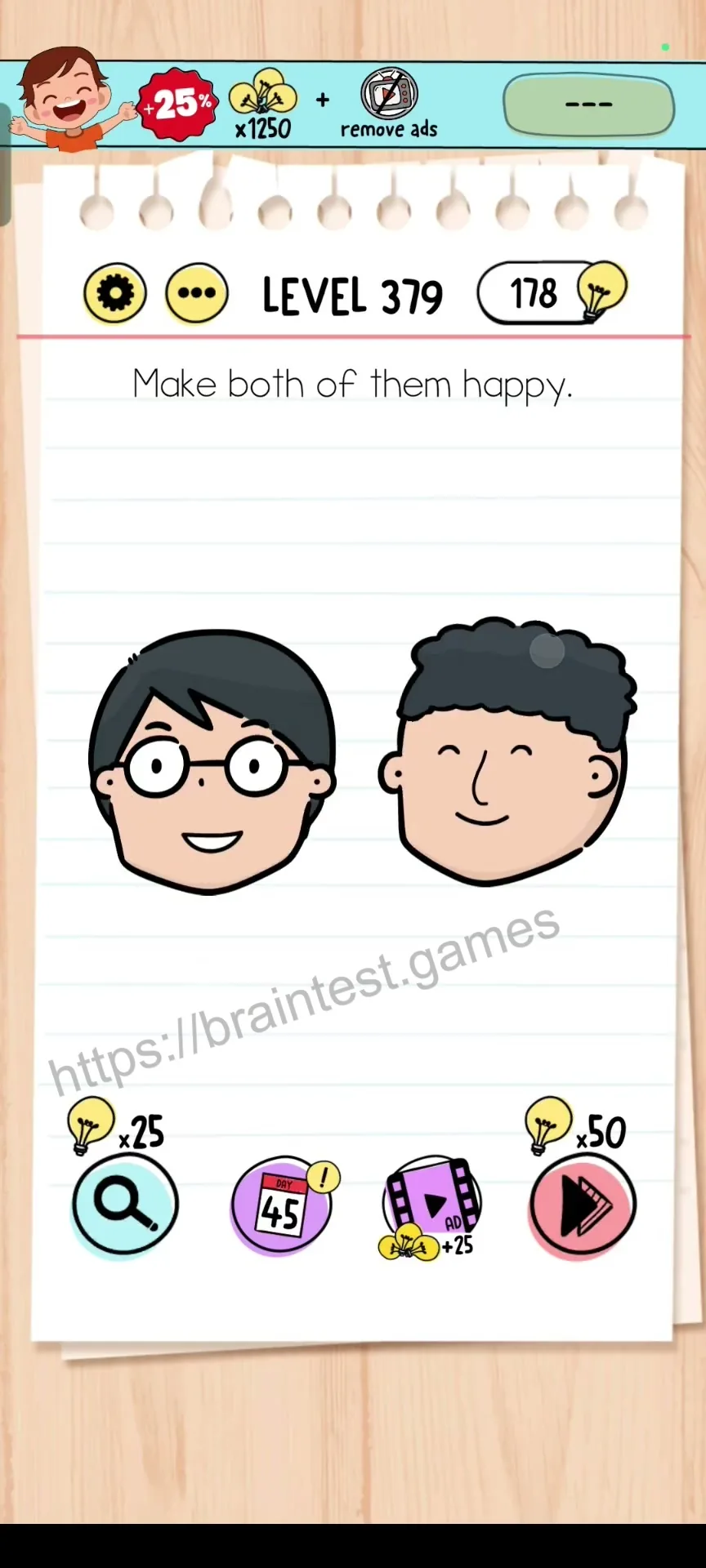 Brain Test Level 379 - Step 1