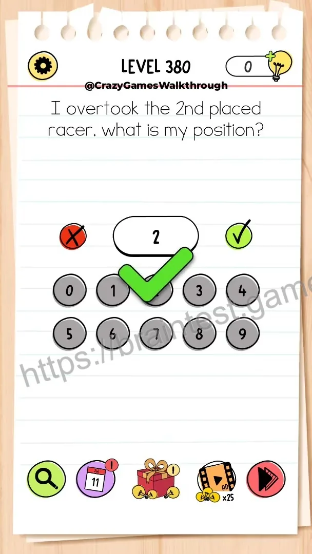 Brain Test Level 380 - Step 2