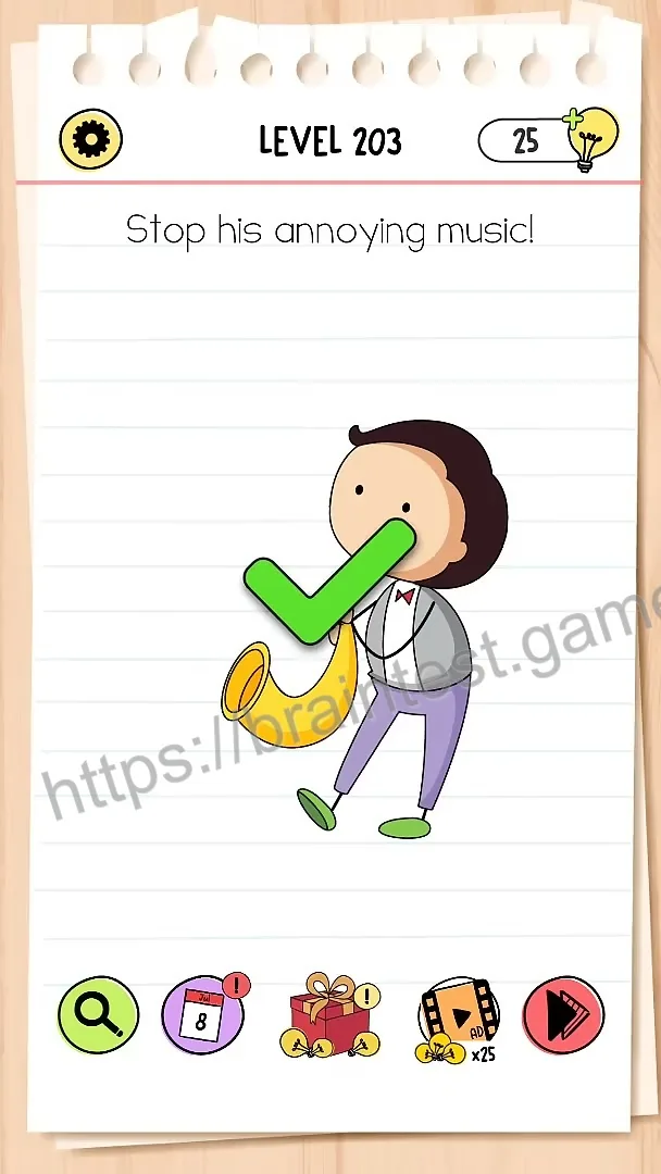 Brain Test Level 203 - Step 1