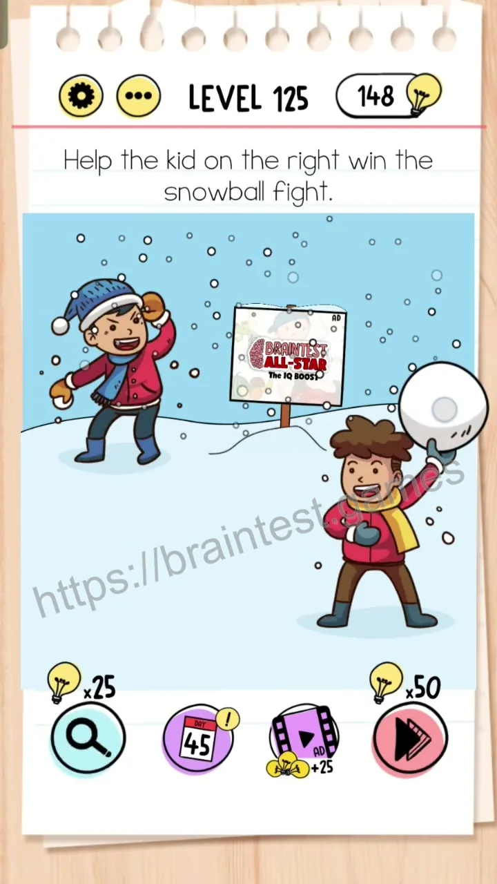 Brain Test Level 125 - Step 1